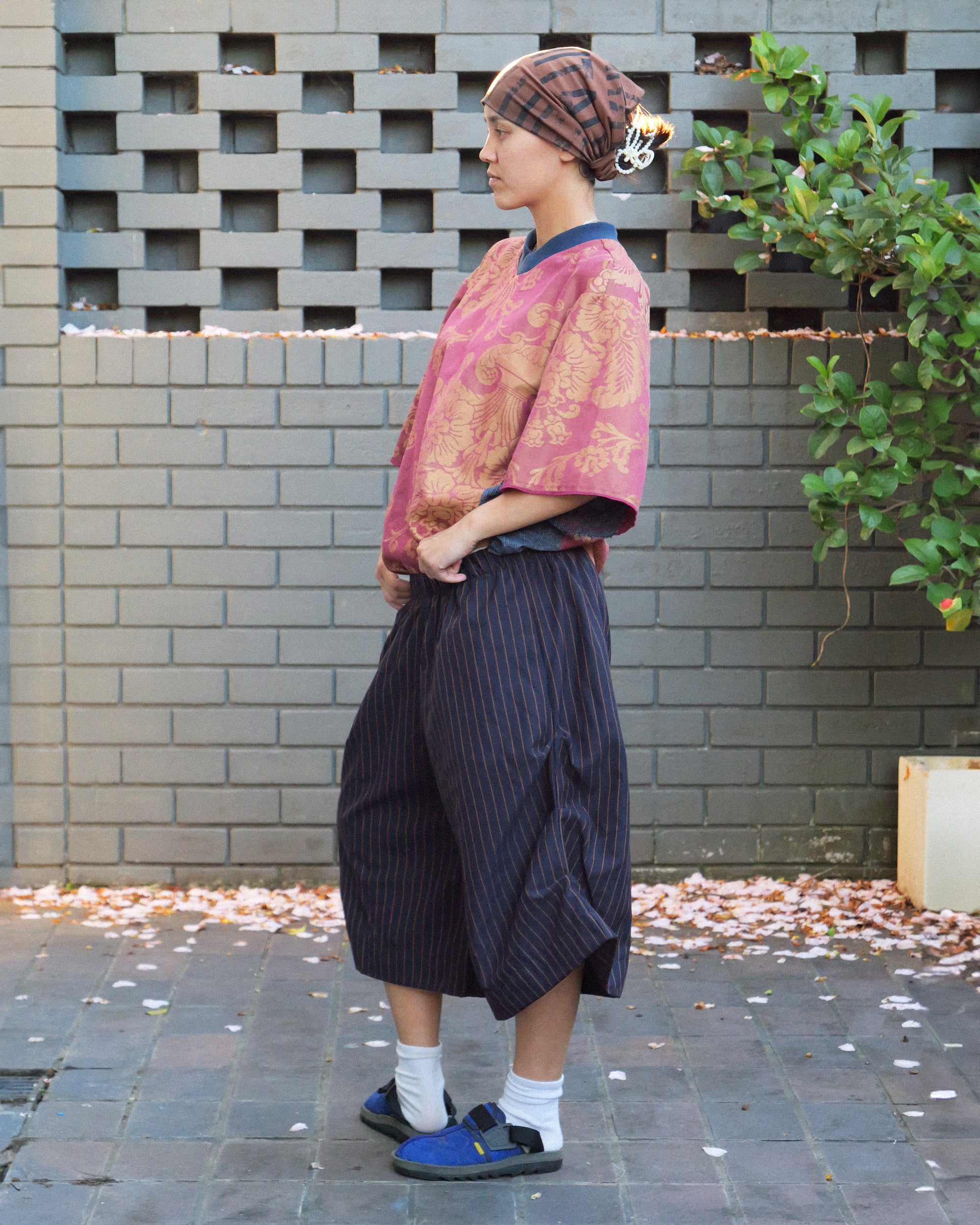 Kenji Shorts in Navy Pinstripe - Image 13