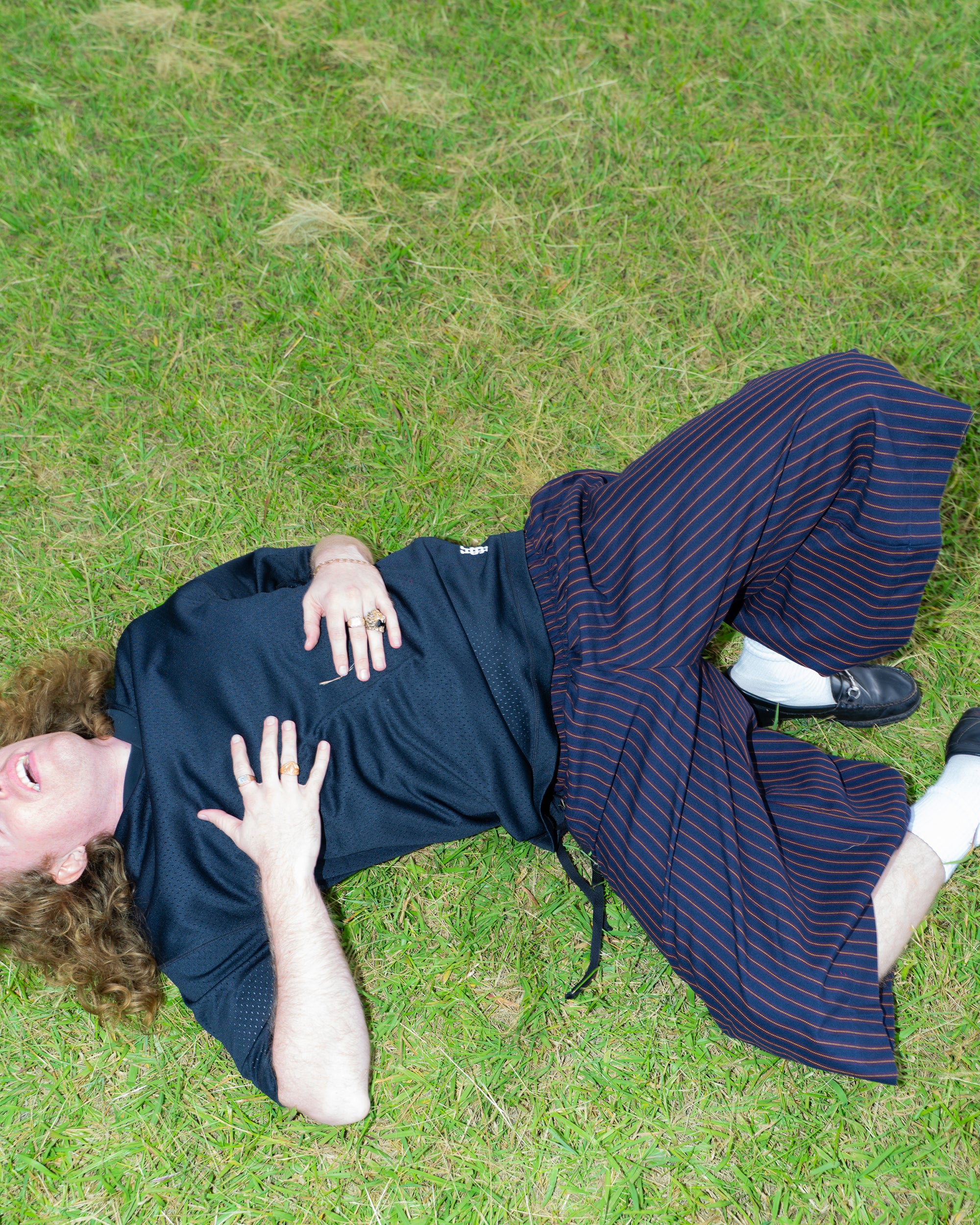 Kenji Shorts in Navy Pinstripe - Image 15