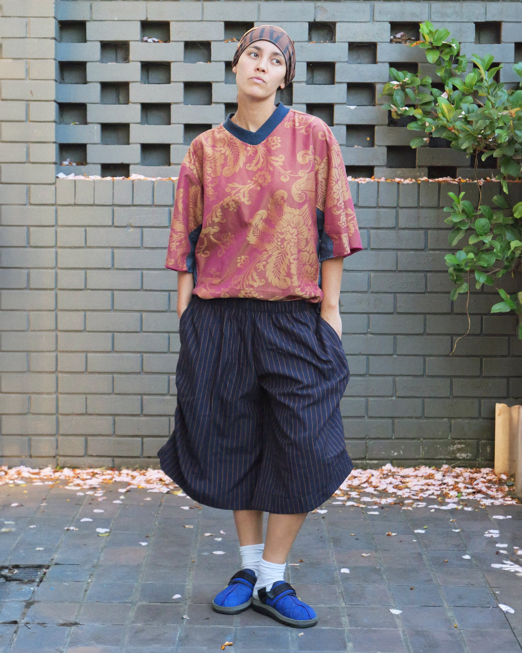 Kenji Shorts in Navy Pinstripe - Image 16