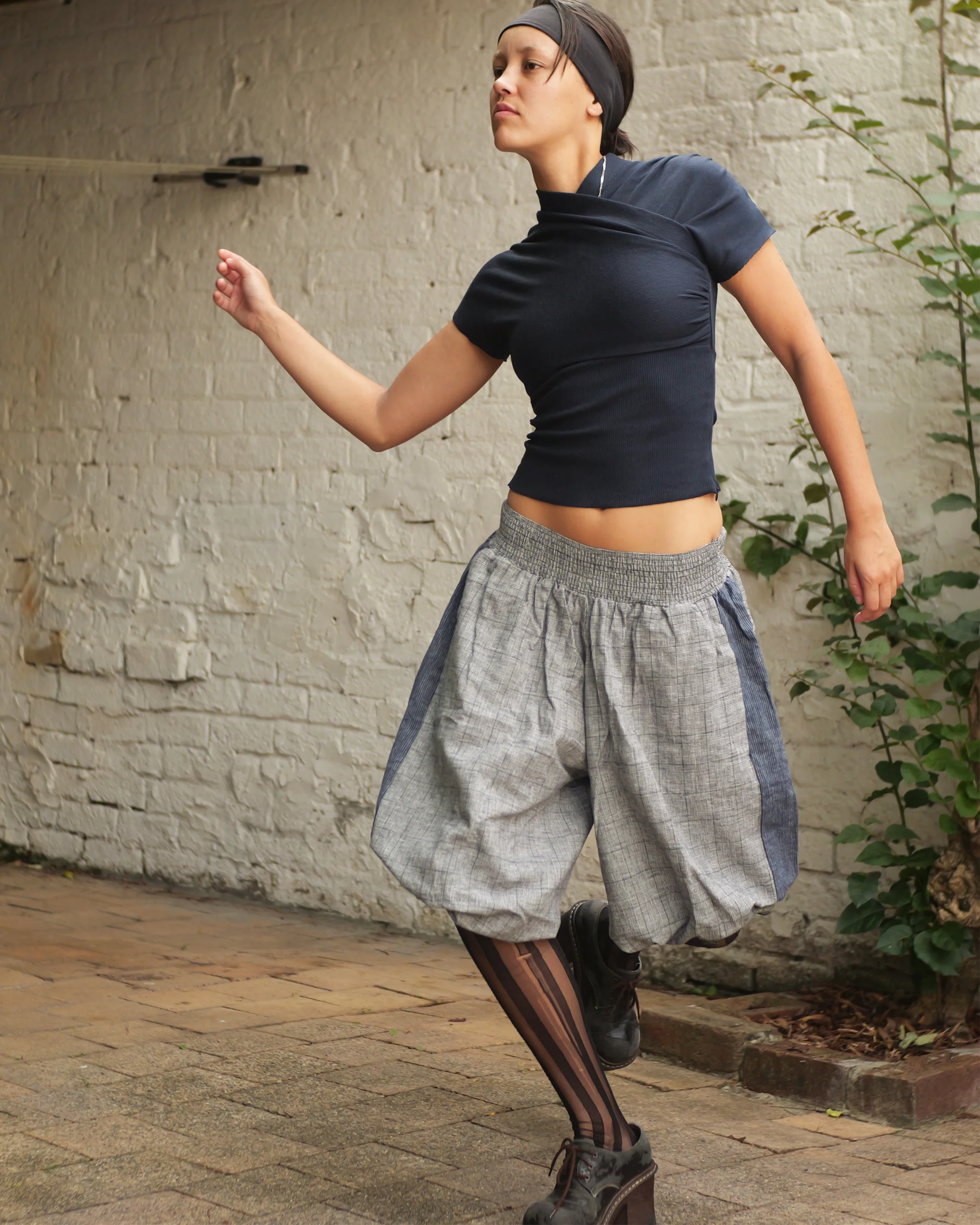 Kimono Ribbed Top in Navy - Image 13