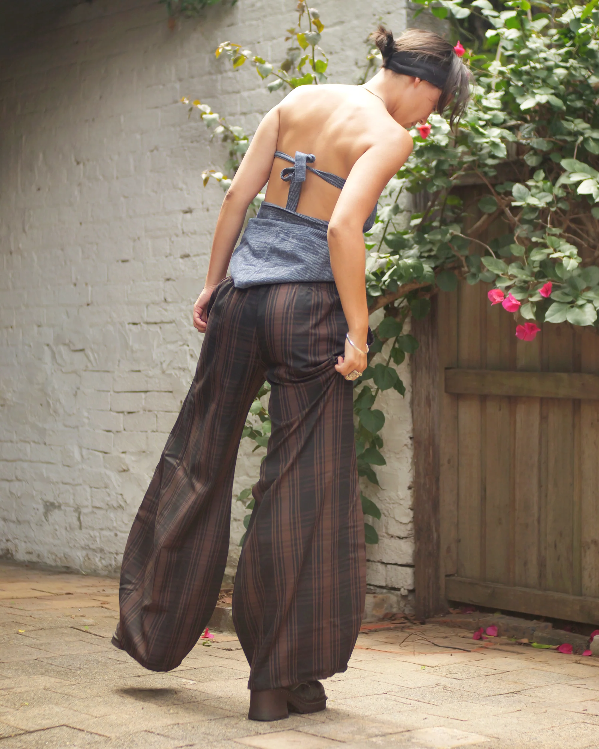 Puff Pant in Bark Tartan - Image 8